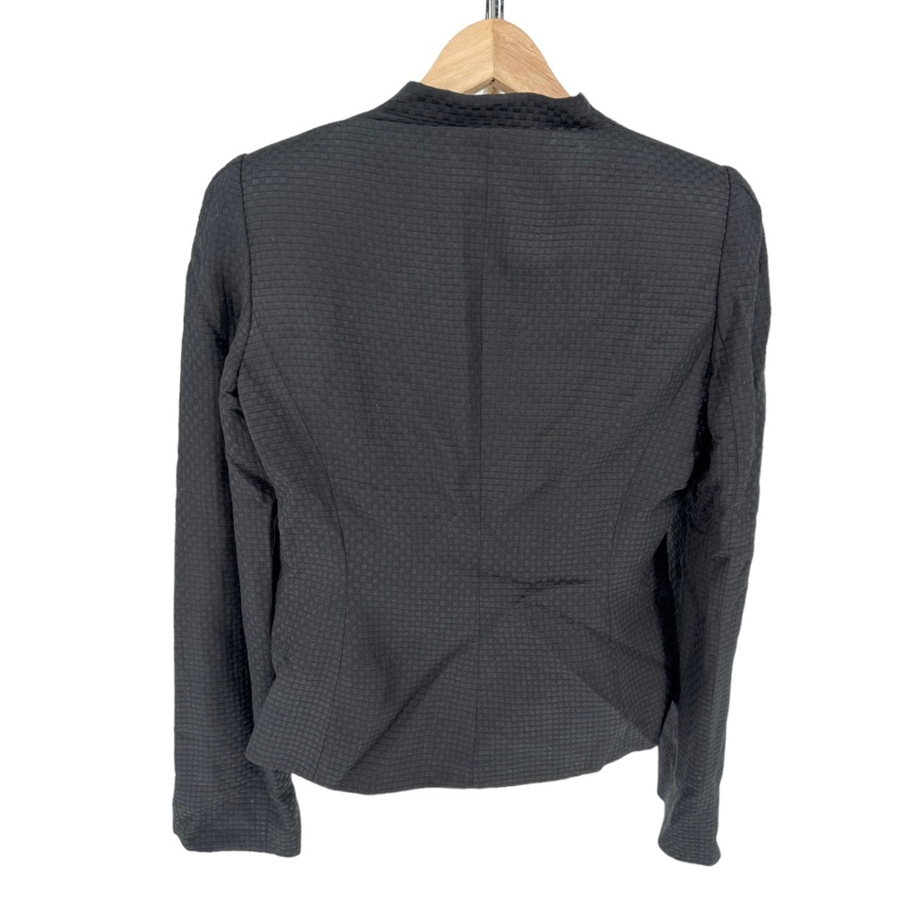 Armani Collezioni Black Ruffle Pleat Collar 90’s Vintage Button Jacket size 6 - Picture 7 of 11